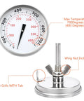 Spot On Accurate Grill Thermometer Replacement For Genesis 300 Series, shows 2-3/8 inch diameter with wing nut.