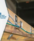 4 Inch J Hook Cable Support With Removable Angle Bracket Zinc Plated Steel Ceiling Mount Holds Up To 300 CAT5E Cables Pack Of 25