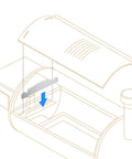Illustration of Magnetic Heat Deflector Plate for Pit Boss Pellet Grills inside a grill, highlighting installation position.