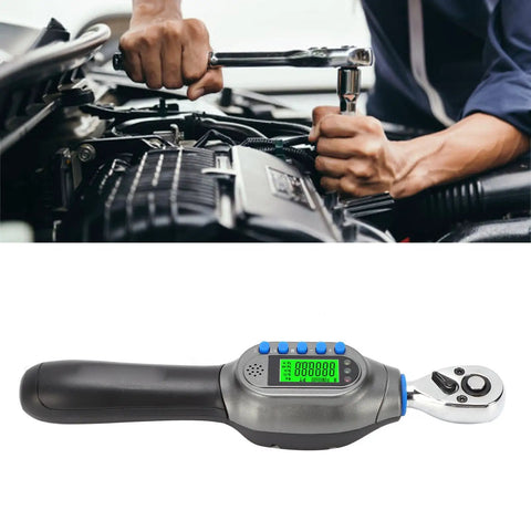 Digital Torque Wrench 1/4 Inch CRV Steel High Precision Electric Driver For Automotive And Bike Maintenance 13-265 Lb-In in use on an engine.