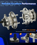 Wheel Hub And Bearing Assembly For Toyota Prius 2010 2015 And Prius Plug In 2014 2015 5 Lug Rear Pair With ABS Sensor