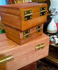 Wooden boxes with Brass Mini Folding Butt Hinges Set Of 4 For Drawers Cabinets Doors Jewelry Boxes Wooden Cases And Small Furniture.