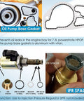Powerstroke 7.3L HPOP Hose Lines Kit With Crossover Line And Master Service Kit for Ford Diesel Trucks with IPR spacer and gasket