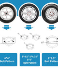 Beefy Spare Tire Carrier For Boat Trailers Sturdy Tire Mount Bracket with bolt patterns for 4, 5, and 6 lug wheels 4-6 inch.