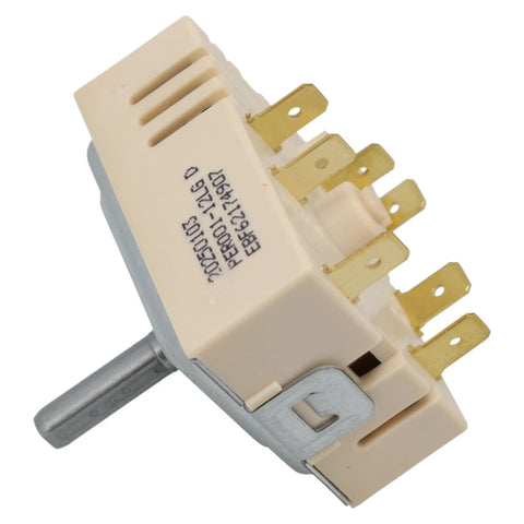 Infinite Control Switch For Range Surface Element Replacement Compatible With AP7225541 EBF62174902 EBF62174904, beige terminals