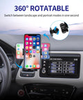 Hella Secure Custom Fit Car Phone Mount For Honda HRV 2016 To 2022 showing 360° rotation feature in car dashboard.