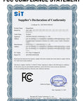 FCC compliance statement certificate for Rugged Golf Rangefinder With Slope And Flag Lock Vibration 7X Magnification For Pin Shots Up To 1300 Yards IP54 Waterproof Dustproof Compact Aluminum CNC Machined Build
