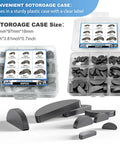 Woodruff key set, 80pcs, carbon steel semicircular keys in a clear plastic storage case (Amazon)