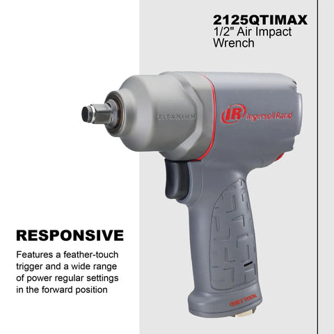 Heavy Duty Half Inch Air Impact Wrench With Titanium Hammer Case For Serious Torque And A Low Vibe Build That Keeps Hands Happy Plus Patented Quiet Operation Makes This A Boss Level Workshop Essential For Pros Wanting Reliable Game Changing Power