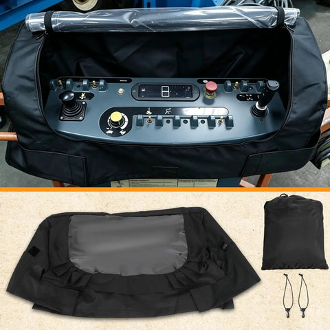 Tough As Nails 600D Control Panel Cover For JLG Boom Lifts Pre2015, showing heavy duty fabric protecting control panel.