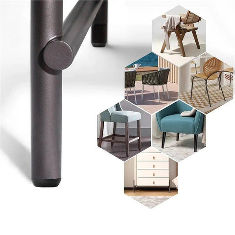 Threaded Leveling Feet Set for Furniture Legs, Adjustable Levelers fitting tables, chairs, sofas for stable surfaces shown