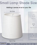 Pack Of 10 White Linen Barrel Lamp Shades For Chandeliers And Table Lamps 4 Inch Top Diameter 5 Inch Bottom Diameter 5 Inch Height Easy Swap Cozy Warm Glow Durable Fabric