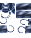 Heavy Duty 2 Pack Tension Springs With Open Hooks For DIY Projects And Repairs Featuring Tough Spring Steel with visible open hooks.