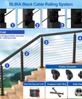 100 Pack Top Shelf Beveled Cable Railing Grommets 30 Degree Rubber Protector Sleeves for Black Cable Railing System