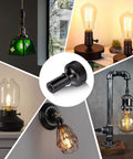 Center close-up view of GooChan lamp switch knob, black antique-brass color, screw-on twist replacement for lamps