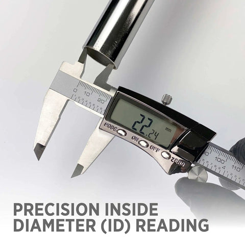 Handy Digital Caliper 6 Inch Range With Extra Large LCD Display, Three Measurement Modes Decimal Inches Fractional Inches And Millimeters, Stainless Steel Precision Tool, Auto Power Off, Heavy Duty Ruler For Easy Accurate Readings measuring 22.24 mm