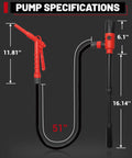 Specifications of Upgraded 2025 Fuel Transfer Pump With Leak Proof USB Charging And AA Battery Backup, Easy Pour Gas Can Pump