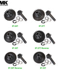Two Sets Metal Bevel Gear And Ring Pinion Gear Kit For 1/10 Capra And Axial SCX10 III Upgrades, various 8T-33T gear configurations.