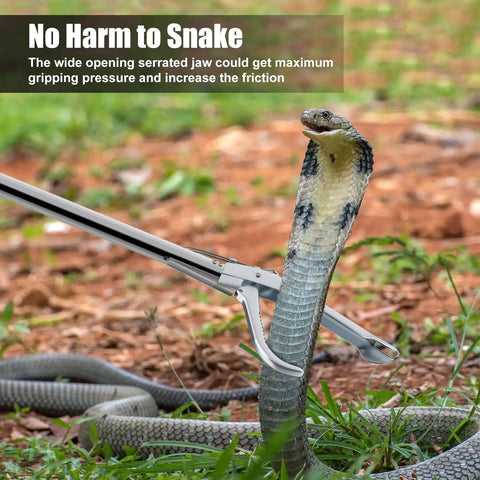 47 Inch Extra Heavy Duty Snake Tongs Reptile Grabber Catcher With Wide Jaw And Long Reach For Safe Humane Handling From A Distance Pro Grade Quality Tools