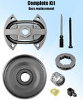 Clutch Drum Rim Sprocket Kit for Chainsaw Replacement Fits Rancher 55 50 51 154 254 Models Seven Tooth Three Eighths Pitch