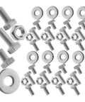 Sturdy Must Have Stainless Steel Carriage Bolt Kit With Washers And Nuts 10 Sets 304 Grade Heavy Duty Hardware layout
