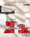 Beefy Four Pack Three Quarter Inch Pipe Clamps For Woodworking And DIY Projects Heavy Duty Cast Iron Pipe Clamp Fixtures