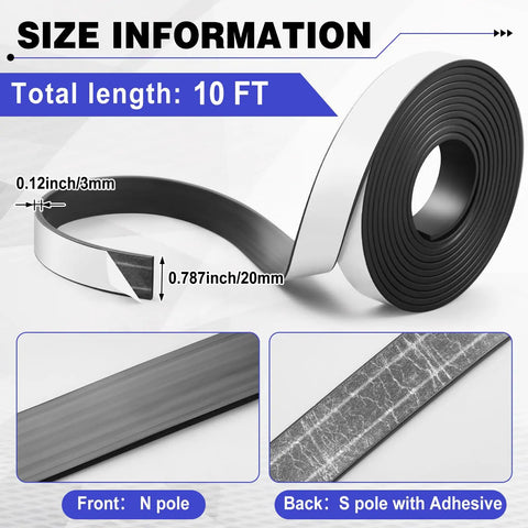 Hands On Magnetic Levitation Train Kit For STEM Learning with monopolar magnetic tape specs and details shown in close-up.
