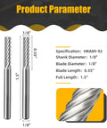 Pro Grade Tungsten Carbide Cutter For Die Grinder Kit High Performance Rotary Carving Bit 1 Eighth Inch Shank Metal Wood