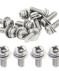 M4 X 12mm Phillips Pan Head Machine Screws, Rock Solid 304 Stainless Steel Fasteners With Washers, Heavy Duty Corrosion Resistant Bolts For Diy Jobs And Shop Projects, No Sweat Setup, 10 Pack.