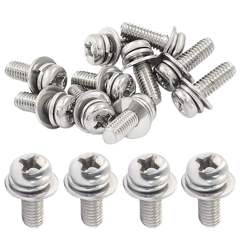 M4 X 12mm Phillips Pan Head Machine Screws, Rock Solid 304 Stainless Steel Fasteners With Washers, Heavy Duty Corrosion Resistant Bolts For Diy Jobs And Shop Projects, No Sweat Setup, 10 Pack.