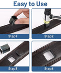 Step-by-step guide using 52 Shapes Leather Hole Punch Set With Hollow Punch Dies for Belts and DIY Crafts on leather strap