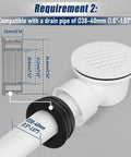 Slick Low Profile Side Outlet Shower Drain With Heavy Duty Perforated Strainer For Vanishing Tile Showers And Thin Flooring, 38-40mm fit.