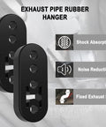 Heavy Duty Beefy Universal Rubber Exhaust Hanger 4 Hole Muffler Bracket For Cars Trucks SUVs Adjustable Insulator 2 Pack