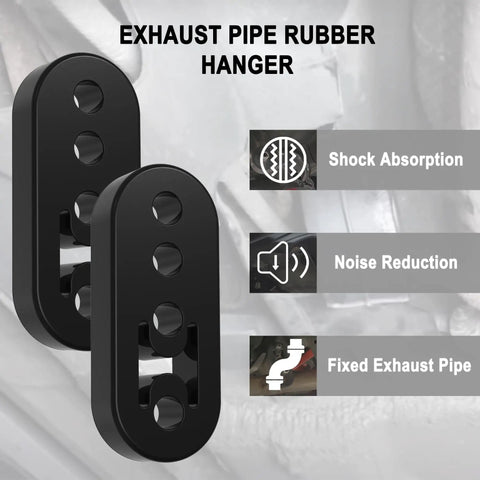 Heavy Duty Beefy Universal Rubber Exhaust Hanger 4 Hole Muffler Bracket For Cars Trucks SUVs Adjustable Insulator 2 Pack