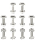 M8x25mm T Slot Bolts For 40 Series Aluminum Extrusion With Hammer Head Drop In Design And Hex Flange Nuts 10 Bolts And 10 Nuts Set