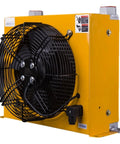 100Lpm Aluminum Hydraulic Oil Air Cooled Radiator And Heat Exchanger, Boss Grade Aluminum Construction, AH1012T Model, Yellow