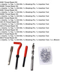 Awesome Heavy Duty Thread Repair Kit For Cars With Sturdy Insert Tools, Tap And Drill To Fix Stripped Screws Fast No More Messy Metal Shavings. M10x1.5 kit with tap, drill bit, tool and inserts