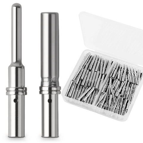 DT Series Connector Contact Kit With 16-20 AWG Terminals And Sockets, 50 Pairs, 13A Max, packaged turned contacts displayed
