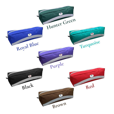 Colorful Trail Ready Cantle Bag For Western Saddles Heavy Duty 1000D Nylon With Padded 210T Lining And Zip Closure shown in multiple colors