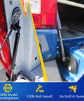 Tailgate Assist Shock For Ford F Series Trucks 1997 2016 Soft Open Damper showing hydraulic damper installed on truck