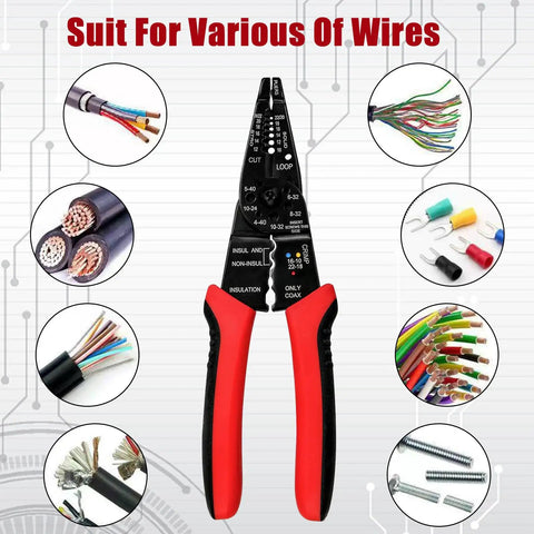 All In One Wire Stripping And Crimping Tool For Cables, Cutting And Wiring, Multifunctional And Multi Purpose with wire examples