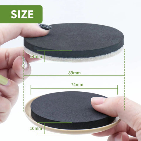 Heavy Duty Furniture Sliders 16 Pack Three And A Half Inch Combo For Hardwood And Carpet Floors Move Heavy Furniture With Ease