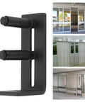 Heavy Duty Floor Mount Sliding Barn Door Guide with Adjustable Carbon Steel Bottom Roller and Wall Mounted Bracket.