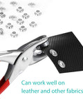DIY Grommet Eyelet Pliers Kit With 300 Metal Eyelets For Belts Shoes Clothes And Leather Projects using 1/4 inch punch tool