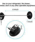 Heavy Duty Four Pack Slide Bolt Locks For Fridge And Cupboards With Backup Keys shown with dimensions for fridge and drawer use.