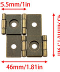 Heavy Duty Bronze Double Action Hinges Eight Pack With Mounting Screws Top Shelf Iron Swings Smooth As Butter For Cabinet Gate Screen Zero Hassle Hardware Built Tough showing size dimensions.