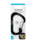 Locking Carabiner Clip With SlideLock Gate Stainless Steel Construction Black 2 Inch Key Ring Clip For Your Keys And Gear