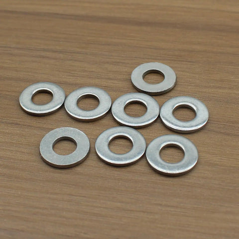 100 Pcs M6 Flat Washers Set 6mm Inner 14mm Outer 1.5mm Thick 304 Stainless Steel For Bolts And Screws Heavy Duty Rust Resistant Ideal For Mechanical Repairs Furniture Assembly Auto Projects And DIY Fixes, M6 washers on wood