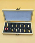 Ergonomic Mainspring Winder Kit For Wristwatch Repair, DIY Watchmaker Tools Set With Winding Tool And Fixed Base Loop in wooden box