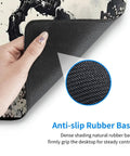 Close-up of Ultra Smooth Large Mouse Pad Desk Mat for Gaming and Work showing textured non-slip rubber base detail.